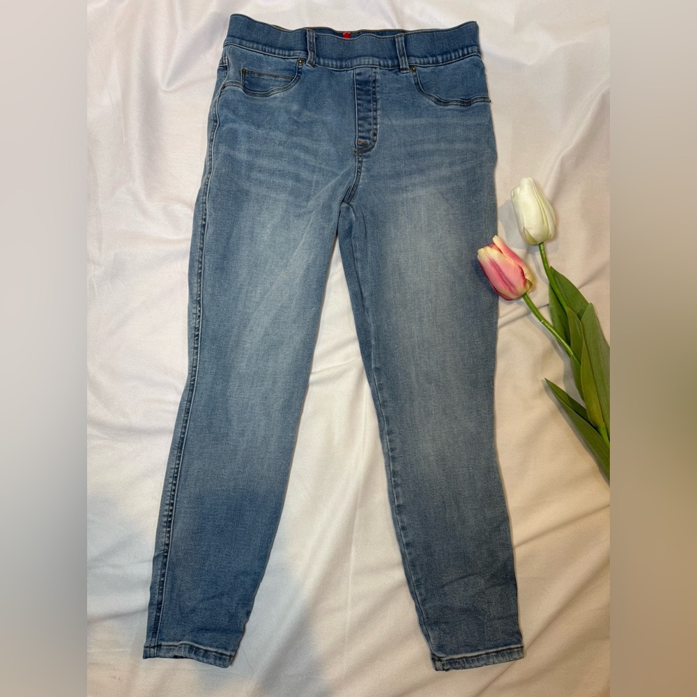 SPANX Blue Skinny Jeans Medium Wash
